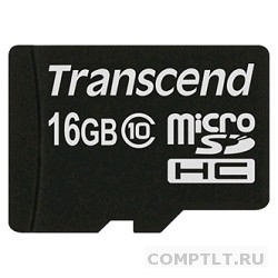 Карта памяти MicroSD 16Gb Transcend Class 10