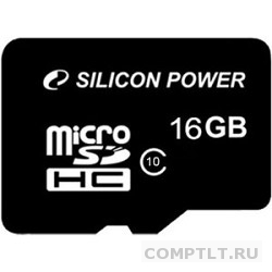 Карта памяти MicroSD 16GB Silicon Power Class 10