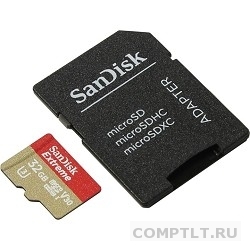 Карта памяти MicroSD 32Gb SanDisk U3 Extreme 100/60 для 4K видео