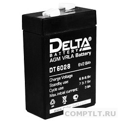 Батарея аккумуляторная 6V 2.8Ah Delta DT 6028