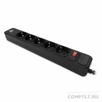 Сетевой фильтр 1.8м 5 розеток CBR  2 USB разъема