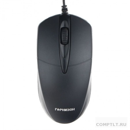 Мышь Гарнизон GM-220XL, USB, чип- Х, черный, 2м,1000 DPI, 2кн.колесо-кнопка