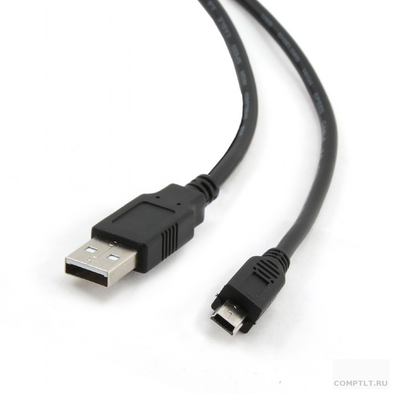 Кабель USB miniB 5P 1.8 м, позолоченные контакты, ферритовые кольца, 1.8м,