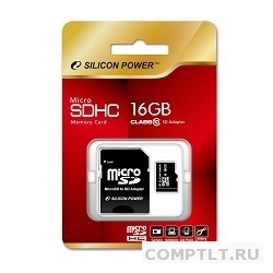 Карта памяти MicroSD 16Gb Silicon Power class 10