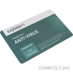 Kaspersky Anti-Virus 2016 Russian Edition. 2-Desktop 1 year Продление Card