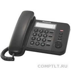 Телефон Panasonic KX-TS2352RUB черный индикатор вызова, порт для доп. телеф. оборуд., 4 уровня гр.