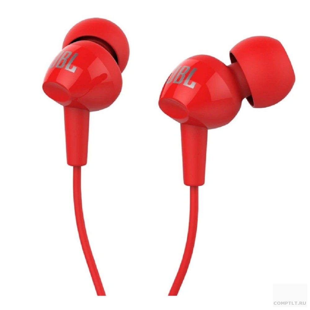 Наушники JBL C100SIURED 1.2м красный проводные