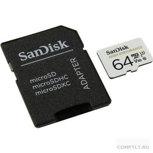 Карта памяти MicroSD 64Gb SanDisk High Endurance 100/40