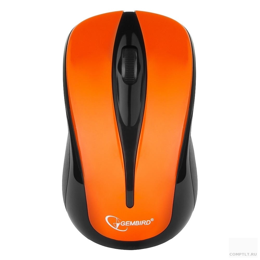 Мышь беспроводная Gembird MUSW-325-O Orange USB 2кн.колесо-кнопка, 2.4ГГц, 1000 dpi