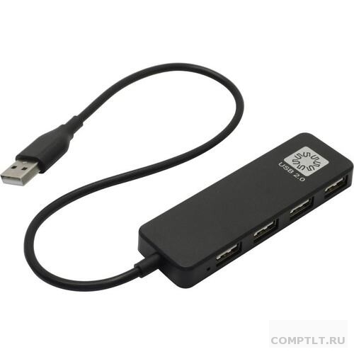Концентратор USB HUB 5bites HB24 4USB2.0 / USB PLUG / BLACK