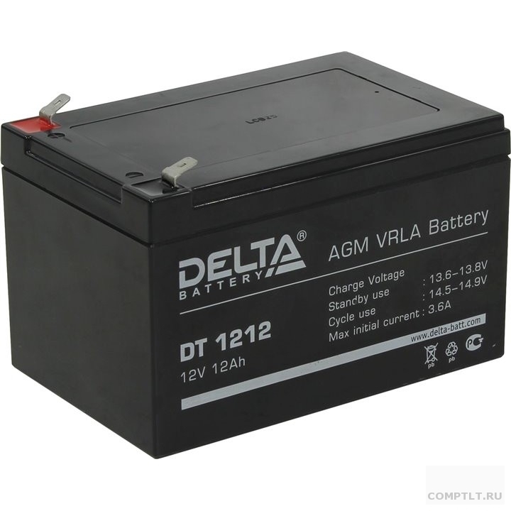 Батарея аккумуляторная 12V 12Ah Delta DT 1212 свинцово- кислотный