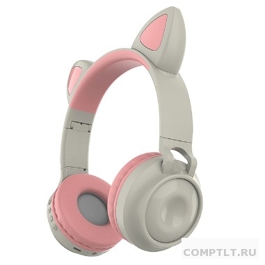 Наушники QUMO Pqrty Cat BT 0027 бежево-розовый