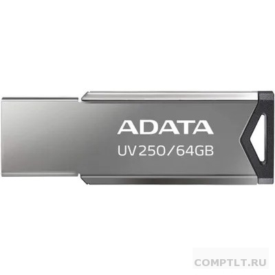 Накопитель Flash USB 64GB A-DATA UV250 AUV250-64G-RBK USB2.0 серебристый
