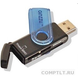 USB 2.0 Card reader SDXC/SD/SDHC/MMC/MS/microSD/M2 GR-412B Black