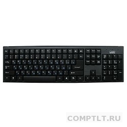 CBR KB 108 Black USB, Клавиатура 104 кл.  регул. громк., офисн., переключение языка 1 кнопкой