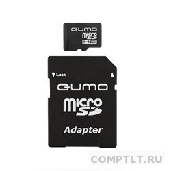 Micro SecureDigital 32Gb QUMO QM32GMICSDHC10 MicroSDHC Class 10, SD adapter