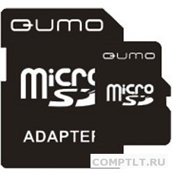 Micro SecureDigital 4Gb QUMO QM4GMICSDHC4 MicroSDHC Class 4, SD adapter