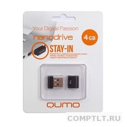 USB 2.0 QUMO 4GB NANO QM4GUD-NANO-B Black