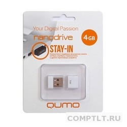 USB 2.0 QUMO 4GB NANO QM4GUD-NANO-W White