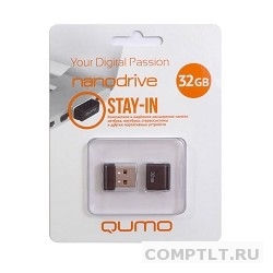 USB 2.0 QUMO 32GB NANO QM32GUD-NANO-B Black