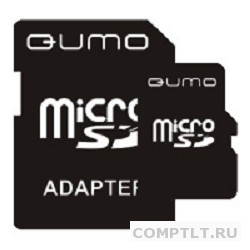 Micro SecureDigital 8Gb QUMO QM8GMICSDHC4 MicroSDHC Class 4, SD adapter