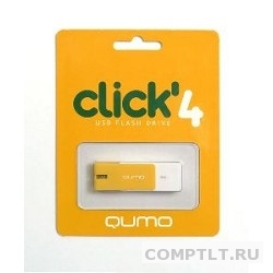 USB 2.0 QUMO 4GB Click QM4GUD-CLK-Amber янтарь
