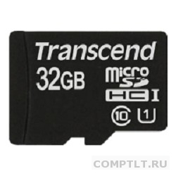 Micro SecureDigital 32Gb Transcend TS32GUSDU1 MicroSDHC Class 10 UHS-I, SD adapter