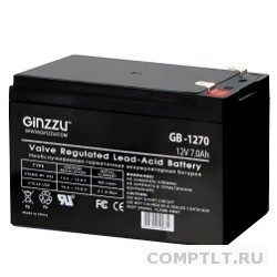 Ginzzu Батарея GB-1270 свинцово-кислотный, необслуживаемый, технология AGM, клемма 5/7мм