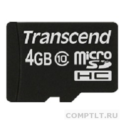Micro SecureDigital 4Gb Transcend TS4GUSDC10 MicroSDHC Class 10