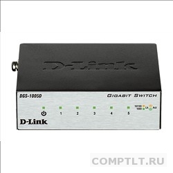 D-Link DGS-1005D/I3A Неуправляемый коммутатор с 5 портами 10/100/1000Base-T и функцией энергосбережения