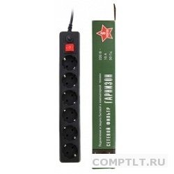 Gembird Сетевой фильтр Гарнизон EHB-6 1,8м 6 розеток