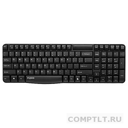 Клавиатура Rapoo E1050 черный USB Беспроводная 2.4Ghz