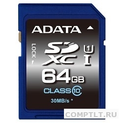 SecureDigital 64Gb A-DATA ASDX64GUICL10-R SDXC Class 10, UHS-I
