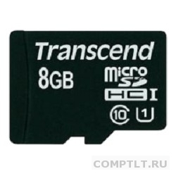Micro SecureDigital 8Gb Transcend TS8GUSDU1 MicroSDHC Class 10 UHS-I, SD adapter