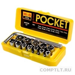 Набор STAYER Торцовые головки "MASTER" POCKET в пласт боксе, 13 предметов 2-26089-H13