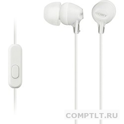 SONY MDR-EX15AP, белый Наушники с гарнитурой