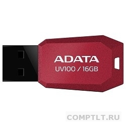 A-DATA Flash Drive 16Gb UV100 AUV100-16G-RRD USB2.0, Red