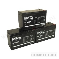 Delta DT 1207 7 А/ч, 12В свинцово- кислотный аккумулятор