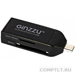 USB 2.0 Card reader microUSB/USB/SD/microSD GR-584UB Black