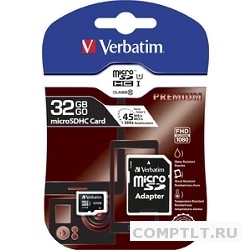 Micro SecureDigital 32Gb Verbatim 44083 MicroSDHC Class 10 UHS-I, SD adapter
