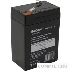 EXEGATE EP234535RUS Аккумуляторная батарея Exegate EG4.5-6 / EXG645, 6В 4,5Ач, клеммы F1 универсальные