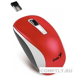 Genius Мышь NX-7010 White/Red  оптическая, 800/1200/1600 dpi, радио 2,4 Ггц, 1хАА, USB 31030114111