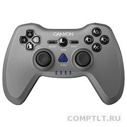 Canyon CNS-GPW6 3in1 wireless gamepad up to 8 hours of play time, transmission distance up to 10m, rubberized finishing, dual-shock vibration Compatible with PC, PS2, PS3