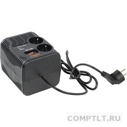 Exegate EP223637RUS Стабилизатор Exegate Power AVR-1200 диапазон 140...260В, 2 розетки 