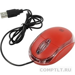 Defender MS-900 красный USB, Проводная оптическая мышь,3 кнопки,блистер 52901