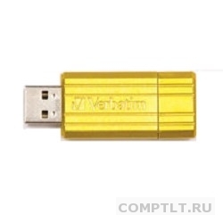 Verbatim USB Drive 8Gb Pin Stripe Sunkissed Yellow 47395 USB2.0