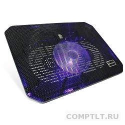 CROWN Подставка для ноутбука CMLC-M10 black Для ноутбуков диагональю до 17, подсветка, 1кулер D14015mm