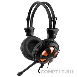 A4Tech HS-28-3 567949 orange/Black Гарнитура стерео 1.8 м