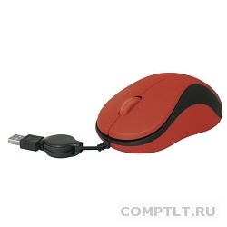 Defender MS-960 красный, Проводная оптическая мышь, скручивающийся кабель 52961