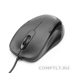 Gembird MOP-100 Black Мышь, USB, черный, 3 кнопки, 1000 DPI, кабель 1.5м